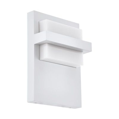 Vit modern utelampa aluminium, Nicol, 10W, 3000K LED, IP44