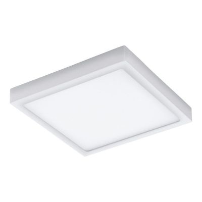 Vit modern utelampa aluminium, Evi, 22W, varm till kall vit justerbar LED, IP44, met fjärrkontroll