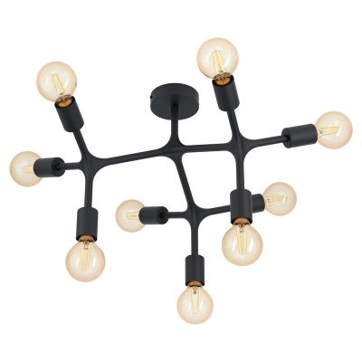 Svart industri plafond stål, Anjana