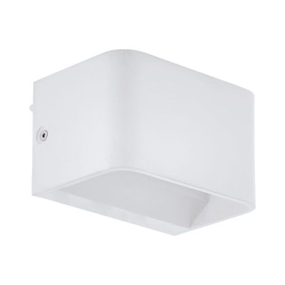 Vit vägglampa aluminium, Tjalle, 6W, 3000K LED
