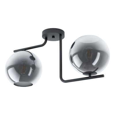 Svart design plafond stål, Elsina