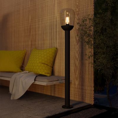 Svart modern utelampa aluminium, Kerwin, IP44