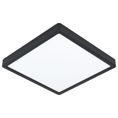 Svart taklampa badrum stål, Pascale, 20W, 3000K LED, IP44