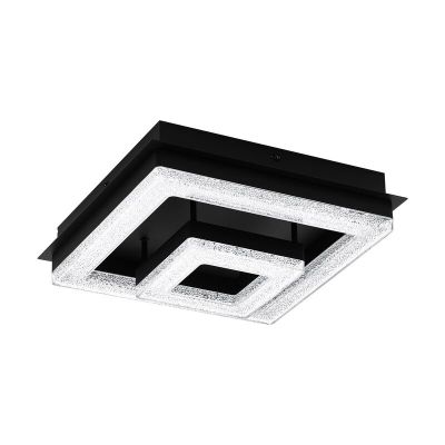Svart design plafond stål, Arjo, 12W, 3000K LED