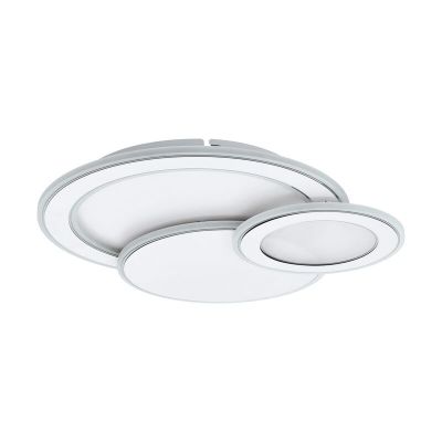 Krom modern plafond stål, Everdina, 11W, justerbar ljusfärg LED
