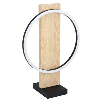 Trä bordslampa brun, Annebel, 12W, 3000K LED, med brytare