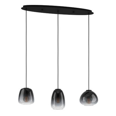 Svart design fönsterlampa glas, Yolanda