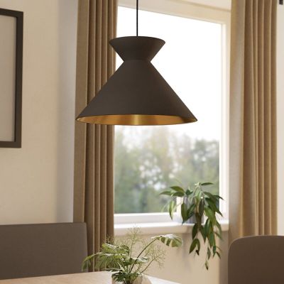 Svart industri fönsterlampa tyg, Jasmine
