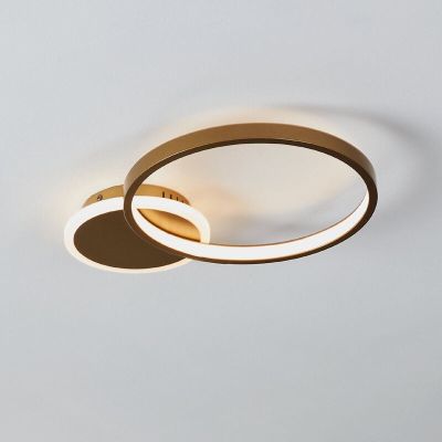Guld modern taklampa aluminium, Sivan, 15W, varm till kall vit justerbar LED, 3 stegs dimmer