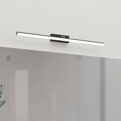 Svart spegelbelysning plast, Keisha, 5W, varm till kall vit justerbar LED, IP44