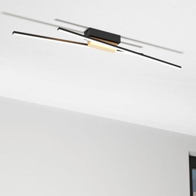 Svart modern taklampa aluminium, Leintje, 13W, 3000K LED