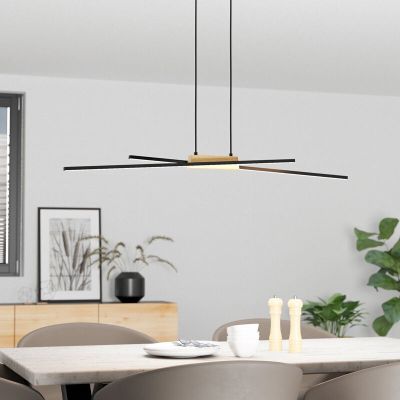 Svart modern fönsterlampa aluminium, Leintje, 13W, 3000K LED
