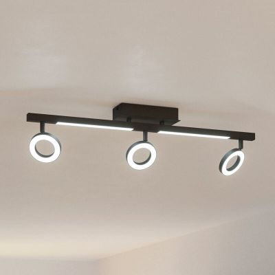 Svart modern spotlight tak aluminium, Madelinde, 3,2W, 3000K LED