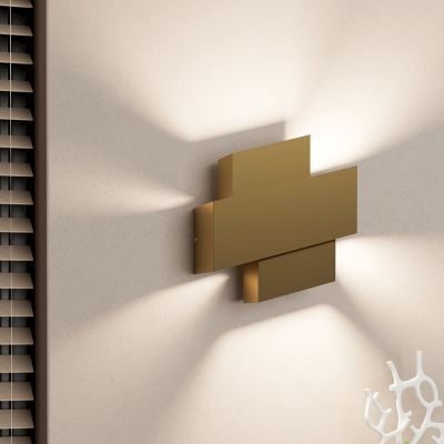 Guld design vägglampa aluminium, Kylie