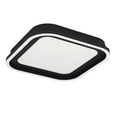 Svart modern taklampa aluminium, Thijn, 11W, varm till kall vit justerbar LED, 3 stegs dimmer