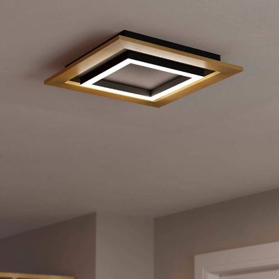Trä design plafond aluminium, Kyllian, 5,4W, varm till kall vit justerbar LED, 3 stegs dimmer