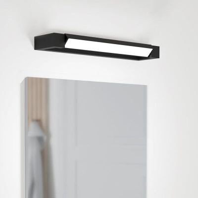 Svart modern spegelbelysning aluminium, Shukri, 8,9W, 4000K LED, IP44