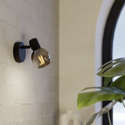 Koppar modern väggspotlight glas, Castellazo