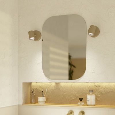 Brun modern badrumslampa vägg stål, Consuma, IP44