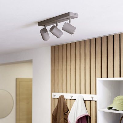 Brun modern takspotlight badrum stål, Consuma, IP44