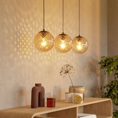 Brun retro fönsterlampa stål, Rondo