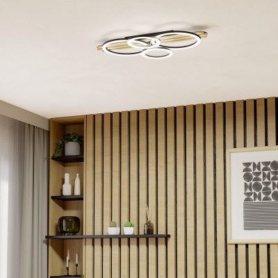 Svart design taklampa plast, Cembrano, 30W, 3000K LED