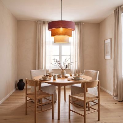 Flerfärgad rustik fönsterlampa tyg, Parogno