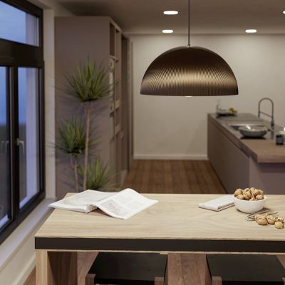 Brons modern fönsterlampa plast, Gaetano
