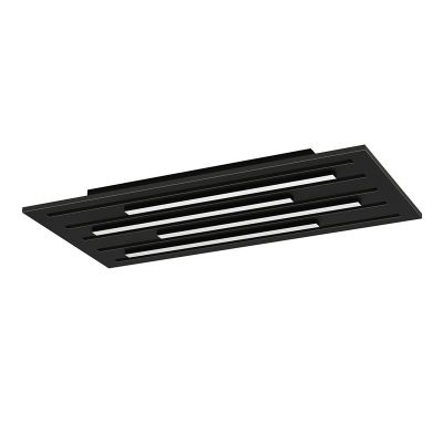 Svart modern plafond aluminium, Pitrignani, 30W, RGBW LED, met fjärrkontroll