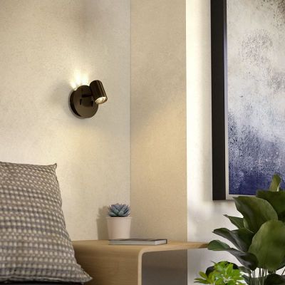 Brons modern väggspotlight stål, Montemurro, 3,7W, 3000K LED, med brytare