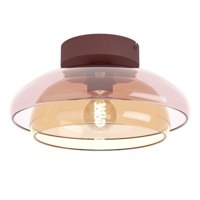 Röd retro taklampa glas, Salesiani