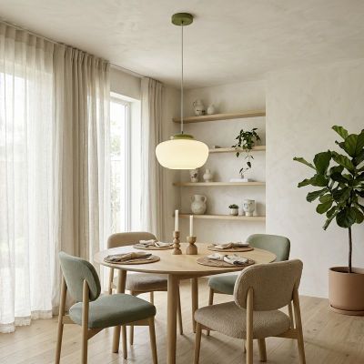 Vit retro fönsterlampa glas, Berardelli