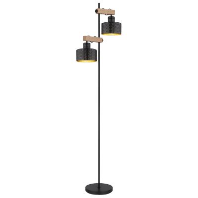 Svart modern golvlampa metall, Riemmer, med brytare