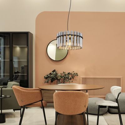 Svart design fönsterlampa glas, Genelva