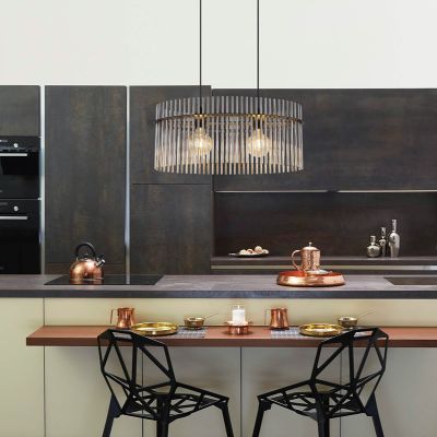 Svart design fönsterlampa glas, Genelva