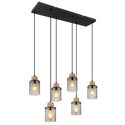 Svart modern fönsterlampa glas, Resa