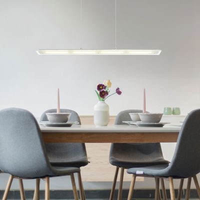 Nickel design fönsterlampa metall, Nisanur, 20W, white switch LED, med beröringsdimmer