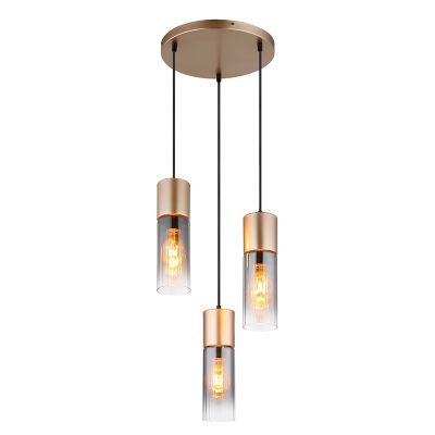 Brun design pendellampa matbord metall, Xena