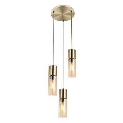 Bärnstensfärgad design fönsterlampa glas, Xena