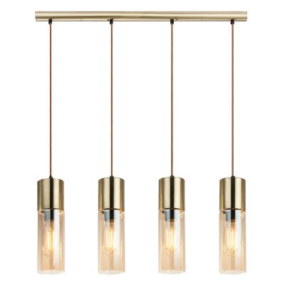 Bärnstensfärgad design fönsterlampa glas, Xena