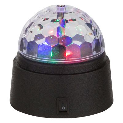 Flerfärgad discolampa plast, Laurin, 0,6W, RGB LED, med brytare