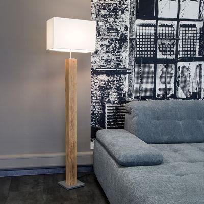 Rustik golvlampa trä, Giomar