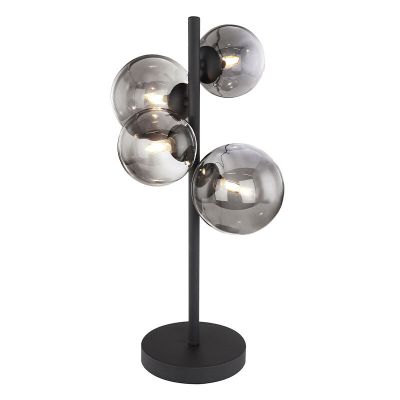 Svart design bordslampa glas, Melinda, med brytare