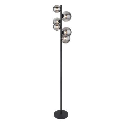 Svart design golvlampa glas, Melinda, med brytare