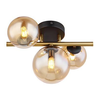 Bärnstensfärgad design taklampa glas, Melinda
