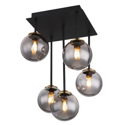 Svart design taklampa glas, Ouahiba