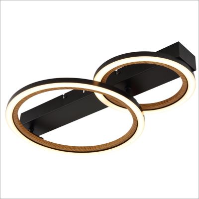 Svart design taklampa aluminium, Danieke, 30W, 3000K LED