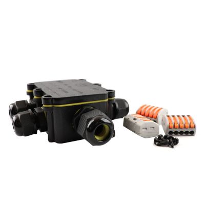 Vattentät 5-vägs kabelkoppling, med Wago-kontakt inuti, IP68