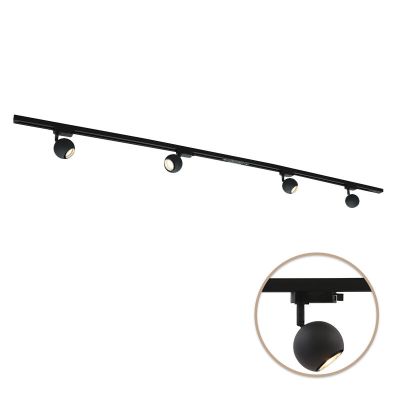 2M 1 fas skensystem svart + 4 Alco spotlights