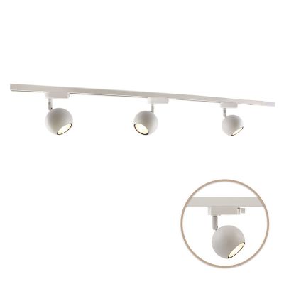 1M 1 fas skensystem vit + 3 Alco spotlights